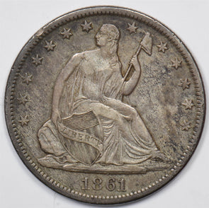 US 1861 -S Seated Liberty Half Dollar 90% silver Seated Liberty Half Dollar 90%