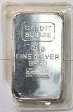 Silver Art Bar ASW 50g Proof Credit Suisse mint sealed BU0977 combine shipping