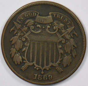 1869 Two Cent Piece U0496