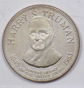 Silver Art Round Harry S Truman Sterling Silver 1oz U0749