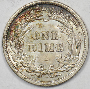 US 1909 Barber Dime 90% silver Barber Dime 90% silver UNC U1012 combine shippin