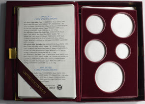 1995 PROOF American Eagle 10th Anniversary set with COA and NO Coin