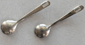 Sterling Miniature Spoon 2'' India 2 Pcs 4.5 grams B2U0107 combine shipping