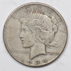 US 1934 -S Better Date Silver Peace Dollar Silver Peace Dollar U0839 combine sh