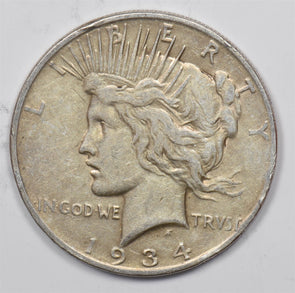 US 1934 -D Better Date Silver Peace Dollar Silver Peace Dollar AU U0830 combine