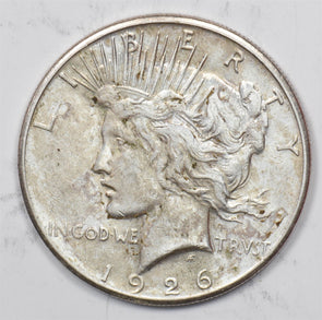 US 1926 -S Better Date Silver Peace Dollar Silver Peace Dollar AU+ U0848 combin