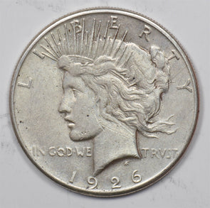 US 1926 -S Better Date Silver Peace Dollar Silver Peace Dollar AU U0833 combine