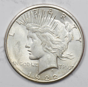 US 1922 -S Better Date Silver Peace Dollar Silver Peace Dollar BU+ U0854 combin