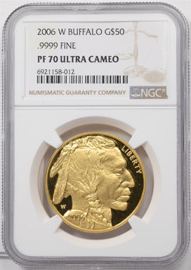 2006-W $50 Gold Bullion 1oz Buffalo $50 NGC PF70 ULTRA CAMEO NG1999