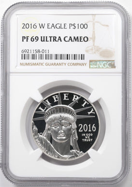 2016-W Platinum Proof American Eagle P$100 NGC PF69 ULTRA CAMEO NG1993