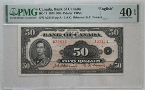 Canada 1935 50 Dollars PMG EF40 EPQ BC-13 PM0149 combine shipping