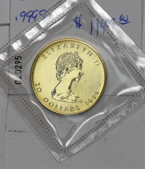 1989 Gold Canada Maple Leaf 1/2 oz $20 Au/Bu GL0295