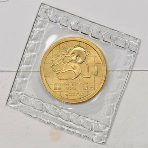 China 1989 5 Yuan gold 1/20 oz Gold Panda sealed in mint plastic GL0220 combine