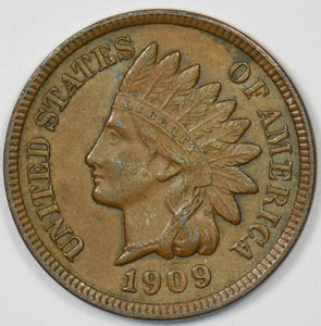 1909 Indian Head Cent Choice AU BN U0328