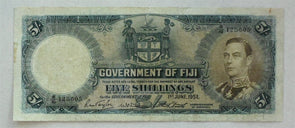 Fiji 1951 British 5 Shillings P#38K F-VF RC0412 combine shipping