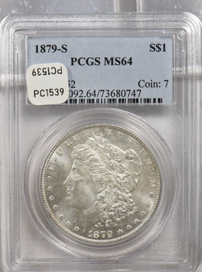 1879-s Morgan Dollar Silver Morgan dollar PCGS MS64 PC1539