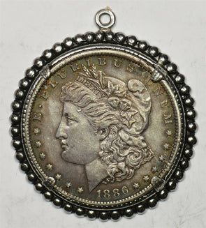 1886 O Silver Morgan Dollar Pendant BU0606 combine shipping