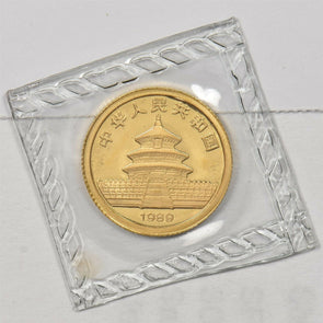 China 1989 5 Yuan gold 1/20 oz Gold Panda sealed in mint plastic GL0223 combine