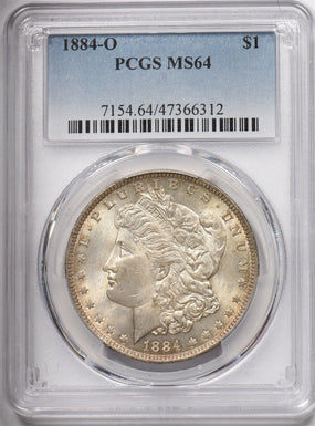 1884-O Morgan Dollar Silver Stunning Toning PCGS MS64 PC1587