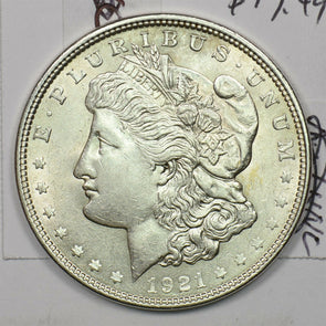 1921 Morgan Dollar Silver AU/ UNC U0296