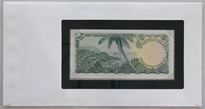 East Caribbean 1982 Nevis 5 Dollars Bank notes of all nations. 15 Cents stamp RC