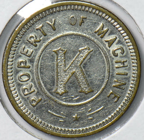 Token 1 Free Game - Property of Machine K 191924 combine shipping