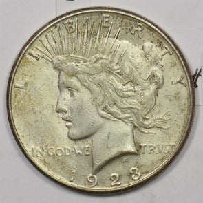 1923-S Peace Dollar Silver AU+ U0272