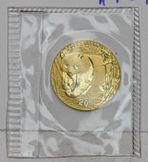 2002 Gold China $20 1/20 oz In Original Package GL0299