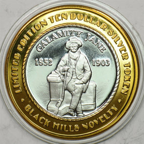 1999 Casino Chip Token silver Calamity Jane Deadwood Black Hills, South Dakota.