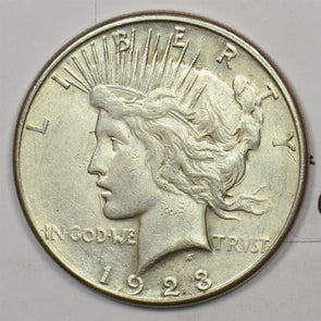 1923-S Peace Dollar Silver AU+ U0271