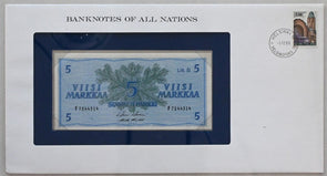 Finland 1980 5 Markkaa Bank notes off all nations. 1.3 Markkaa stamp RC0503 comb