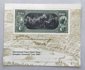 US 1862 Tennessee 100 Dollars notes Reprint of 1862 (intaglio) (1998) BL0019 com