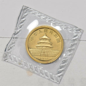 China 1989 5 Yuan gold 1/20 oz Gold Panda sealed in mint plastic GL0221 combine