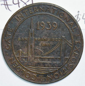 US 1939 Token San Franscisco Golden gate International Expo / Treasure Island 49