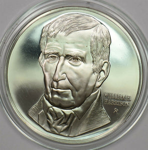 1980 's Medal Proof William H Harrison in capsule 1.2oz pure silver Franklin Mi