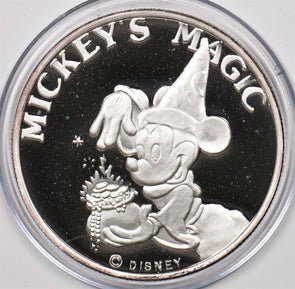 1987 Proof Disney Micky's Magic good luck 5oz pure silver BU0744 combine shipp