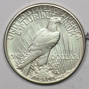 1921 Peace Dollar Silver High relief BU MS+ U0294