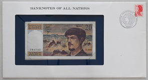 France 1983 20 Francs (1980) Bank notes of all nations. 2 Francs stamp RC0532 co