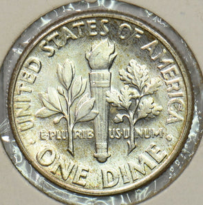 1957 Roosevelt Dime 90% silver Gem BU U0289