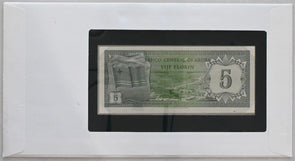 Aruba 1986 5 Florint Bank notes of all nations. 30 Cents stamp RC0549 combine sh