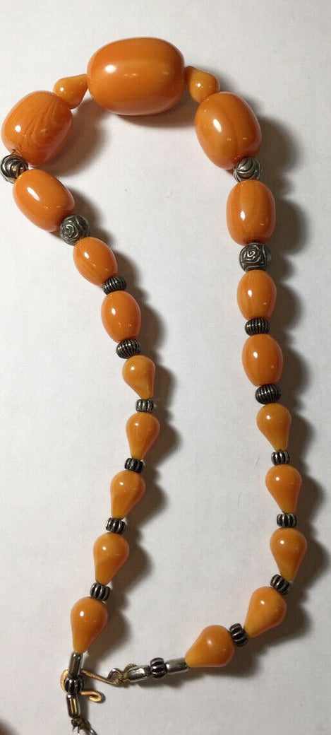 Buy Long Butterscotch Amber Bakelite Necklace, Art Deco, Galalith, Catalin  Online in India - Etsy