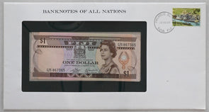 Fiji 1983 Dollar Bank notes of all nations. 18 Cents stamp RC0528 combine shippi