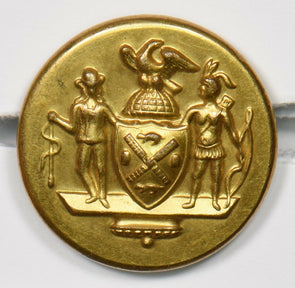 1800 's Waterbury button Co, Waterbury, CT. Brass uniform button CA. Late 1800