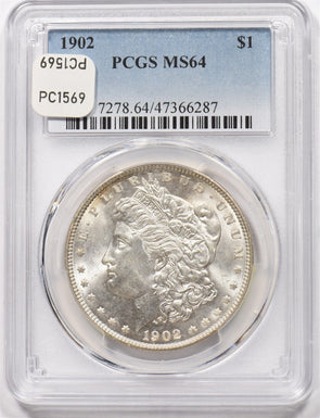 1902 Morgan Dollar Silver PCGS MS64 PC1569