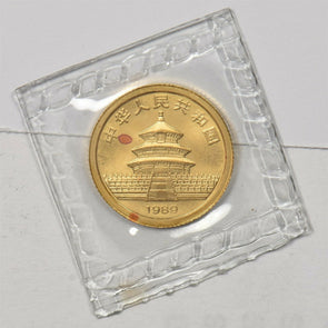 China 1989 5 Yuan gold 1/20 oz Gold Panda sealed in mint plastic GL0220 combine