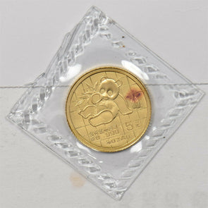 China 1989 5 Yuan gold 1/20 oz Gold Panda sealed in mint plastic GL0219 combine