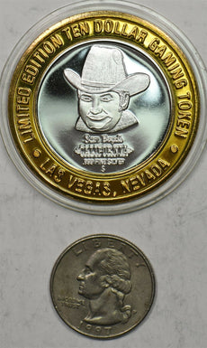 10 Dollar Sam Boyd's California. Silver gaming token. Limited edition "Lanai,