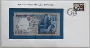 Portugal 1980 100 Escudos Bank notes of all nations. 10 Escudos stamp RC0515 com