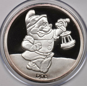 1987 Proof Doc Disney Snow White 50th Anniv 5oz pure silver BU0741 combine sh