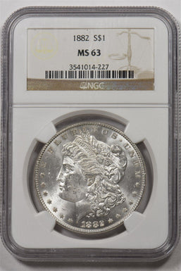 1882-S Morgan Dollar Silver NGC MS63 NI0017